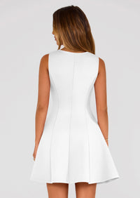 PRETTYGARDEN Summer Dresses for Women Elegant Sleeveless Boat Neck A Line Spring Formal Cocktail Party Mini Dress PRETTYGARDEN