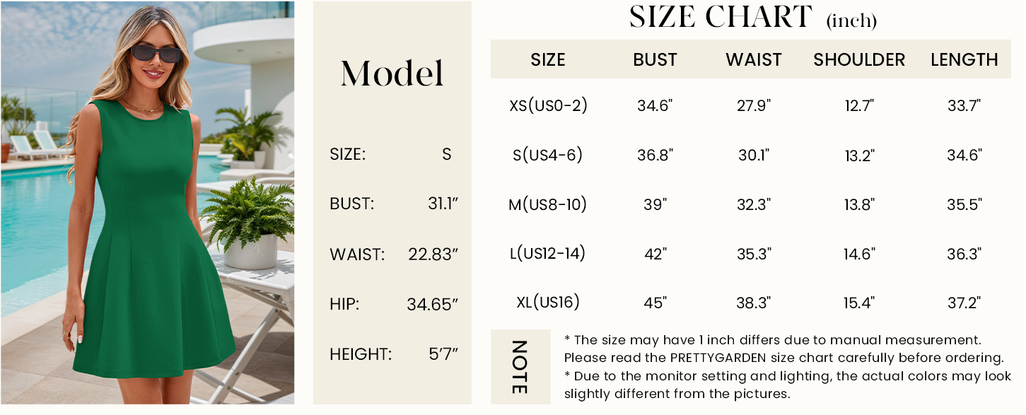 PRETTYGARDEN Women's Short Summer Dress Elegant Classy A Line Sleeveless Tank Graduation Cocktail Party Mini Dresses