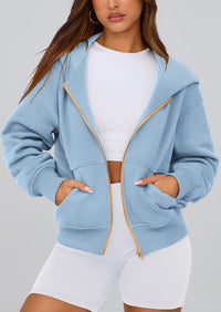 PRETTYGARDEN Hoodies For Women Sweatshirt Zip Up Hoodie Fall Fashion Trendy Long Sleeve Jackets Winter Clothing Outfits
