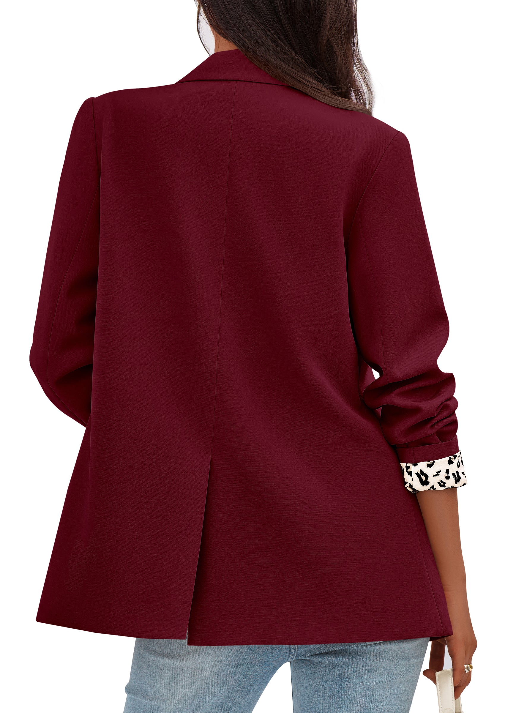 PRETTYGARDEN Blazers for Women Fall Work Office Suit Jackets Dressy Open Front Leopard Blazer Business Casual Outfits