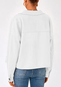 PRETTYGARDEN Women's Faux Suede Cropped Jacket Casual Lightweight Fall Fashion Winter Coats Outerwear Trendy Clothes