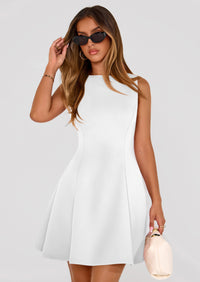 PRETTYGARDEN Summer Dresses for Women Elegant Sleeveless Boat Neck A Line Spring Formal Cocktail Party Mini Dress PRETTYGARDEN