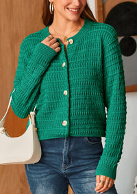 PRETTYGARDEN Women's Knit Cardigan Sweaters Casual Long Sleeve Open Front Button Down Trendy Jackets Outerwear