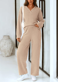 PRETTYGARDEN Lounge Sets for Women Two Piece Sweaters Pajama Set Fall Fashion Loungewear Outfits Matching Winter Clothes