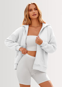 PRETTYGARDEN Women's Zip Up Y2K Hoodies Casual Long Sleeve Sweatshirts Fall Spring Track Jackets with Pockets