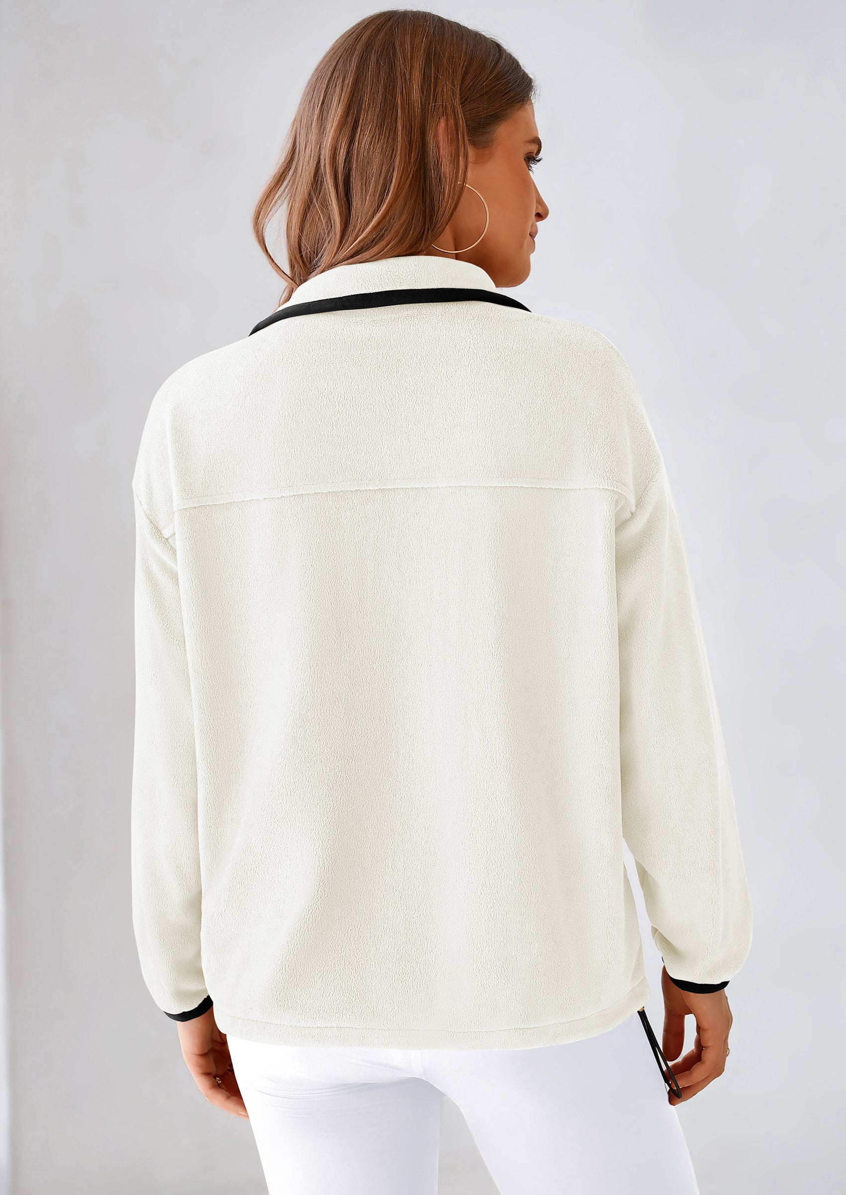 BTFBM Women's Fleece Jackets Fall Winter Clothes 2025 Stand Collar Outwear Jacket Zip Up Casual Fuzzy Coats Pockets PRETTYGARDEN