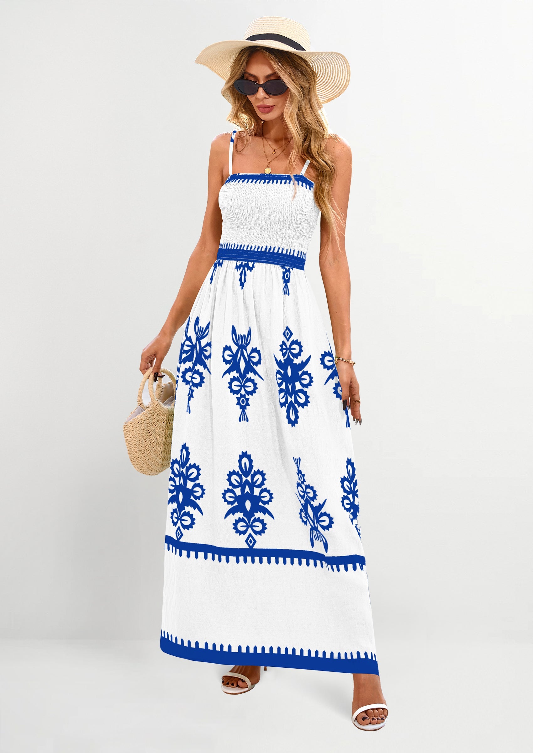 PRETTYGARDEN Summer Dress for Women Floral Sundress Spaghetti Strap Fl PRETTYGARDEN Summer Dress for Women Floral Sundress Spaghetti Strap Fl