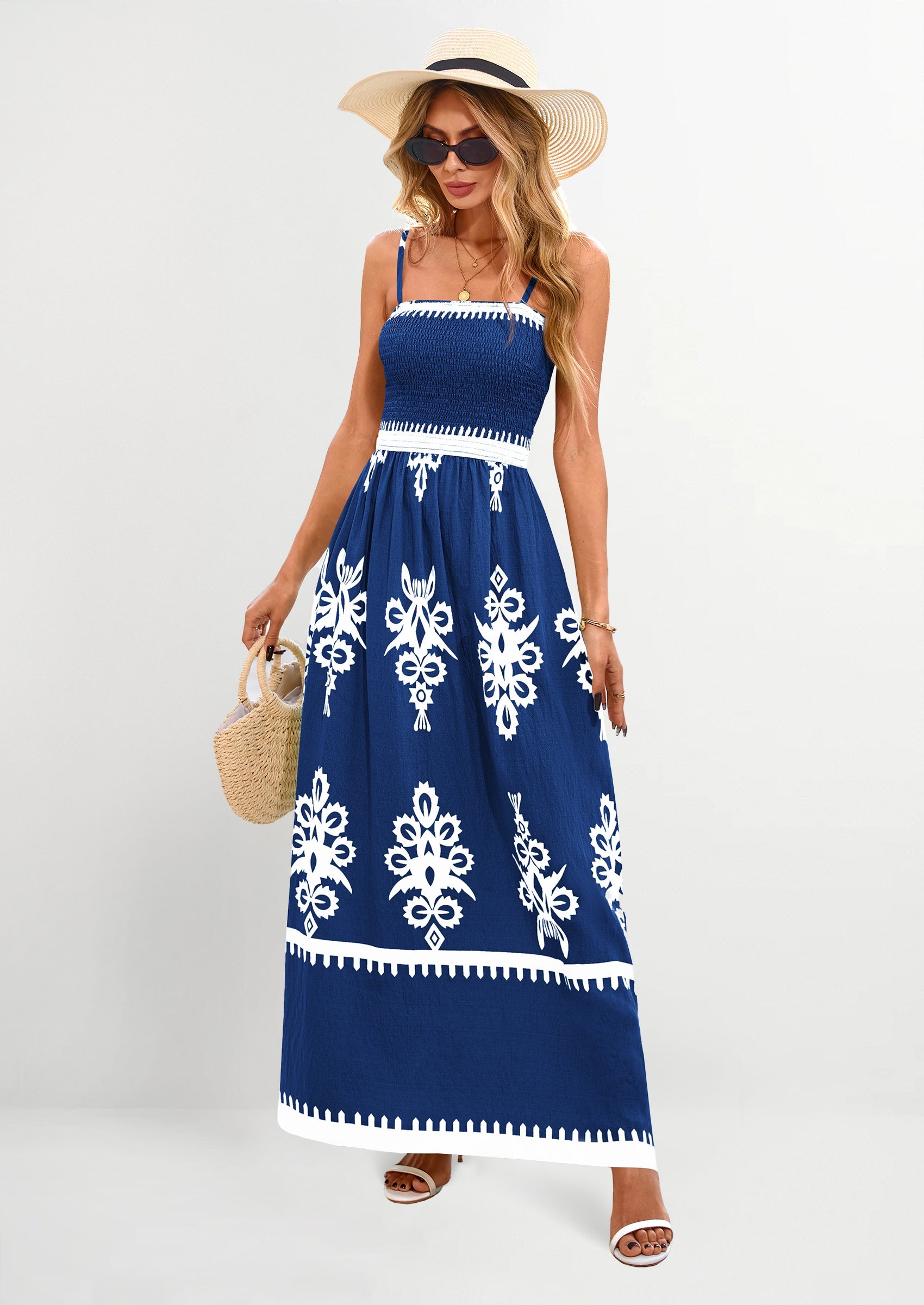 PRETTYGARDEN Summer Dress for Women Floral Sundress Spaghetti Strap Fl PRETTYGARDEN Summer Dress for Women Floral Sundress Spaghetti Strap Fl