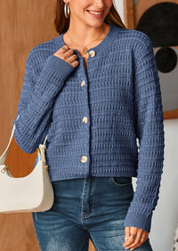 PRETTYGARDEN Women's Knit Cardigan Sweaters Casual Long Sleeve Open Front Button Down Trendy Jackets Outerwear