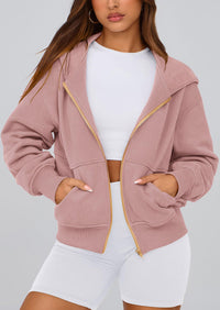 PRETTYGARDEN Hoodies For Women Sweatshirt Zip Up Hoodie Fall Fashion Trendy Long Sleeve Jackets Winter Clothing Outfits