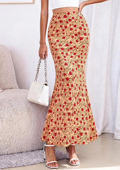 PRETTYGARDEN Maxi Skirts for Women 2026 Summer Flowy High Waisted Polka Dot Mermaid Office Work Spring Fashion Long Skirt PRETTYGARDEN