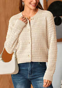 PRETTYGARDEN Women's Knit Cardigan Sweaters Casual Long Sleeve Open Front Button Down Trendy Jackets Outerwear