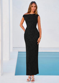 PRETTYGARDEN Womens Floral One Shoulder Maxi Dress Summer Spring Bodycon Ruched Side Slit Elegant Cocktail Party Dresses PRETTYGARDEN