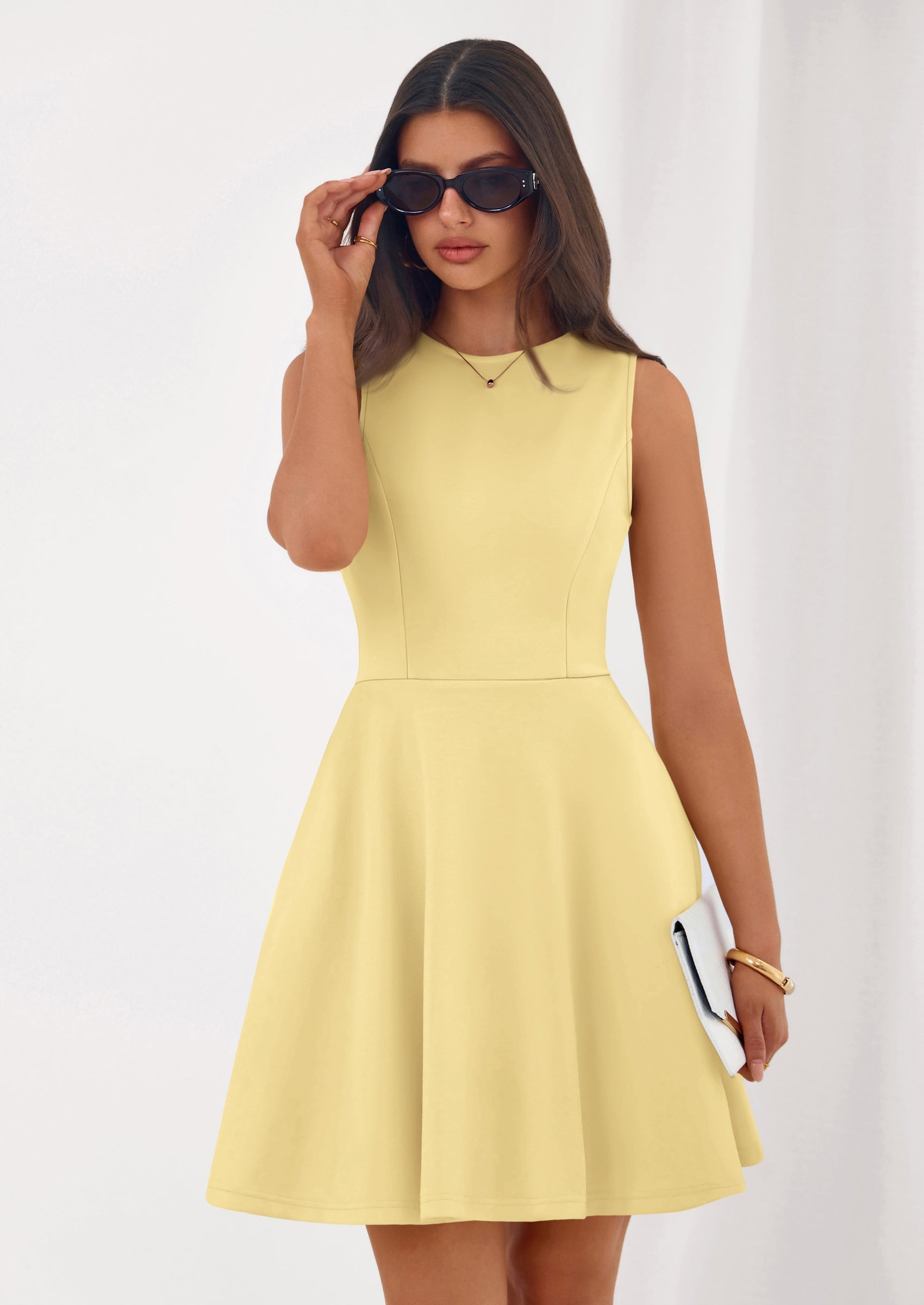 PRETTYGARDEN A Line Dresses for Women Elegant Classy Sleeveless Summer Short Tank Cocktail Party Spring Mini Dress PRETTYGARDEN