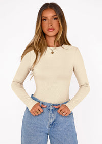 PRETTYGARDEN Bodysuits for Women 2025 Fall Long Sleeve Shirts Slim Fitted Basic Ribbed Layering Tops Fashion Winter Clothing PRETTYGARDEN