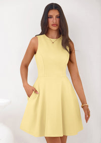 PRETTYGARDEN A Line Dresses for Women Elegant Classy Sleeveless Summer Short Tank Cocktail Party Spring Mini Dress PRETTYGARDEN