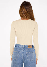 PRETTYGARDEN Bodysuits for Women 2025 Fall Long Sleeve Shirts Slim Fitted Basic Ribbed Layering Tops Fashion Winter Clothing PRETTYGARDEN