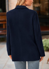 PRETTYGARDEN Women's Winter Corduroy Blazers Jackets Dressy Casual Ribbed Long Sleeve Lapel Fashion Work Business Outerwear