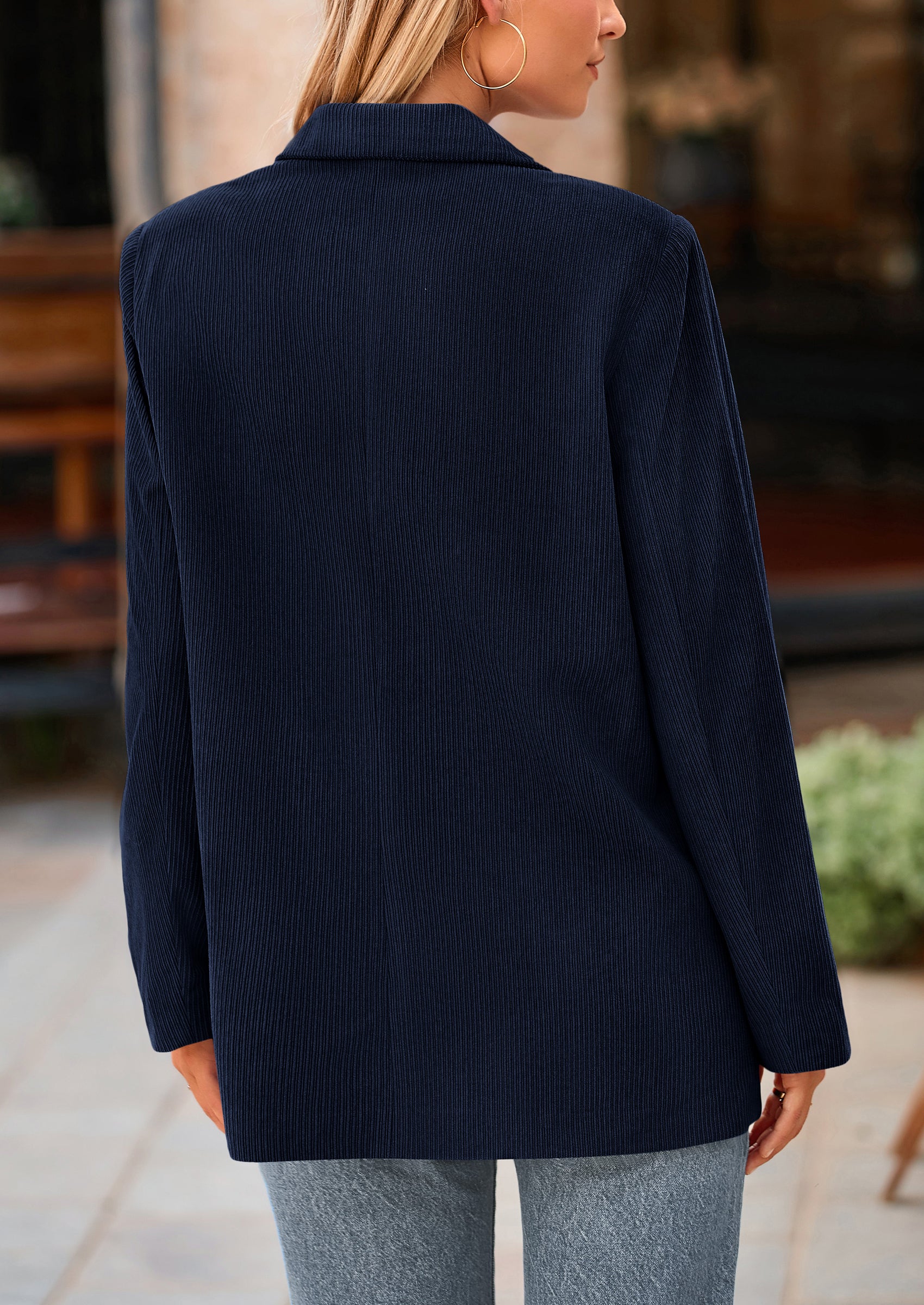 PRETTYGARDEN Women's Winter Corduroy Blazers Jackets Dressy Casual Ribbed Long Sleeve Lapel Fashion Work Business Outerwear