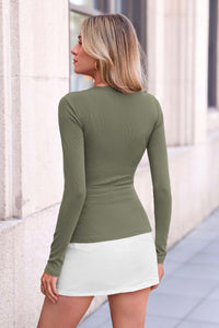 PRETTYGARDEN Womens Long Sleeve Tops Casual Fall Fashion 2026 Lace Square Neck Fitted Ribbed Knit Tee Shirts Winter Clothing