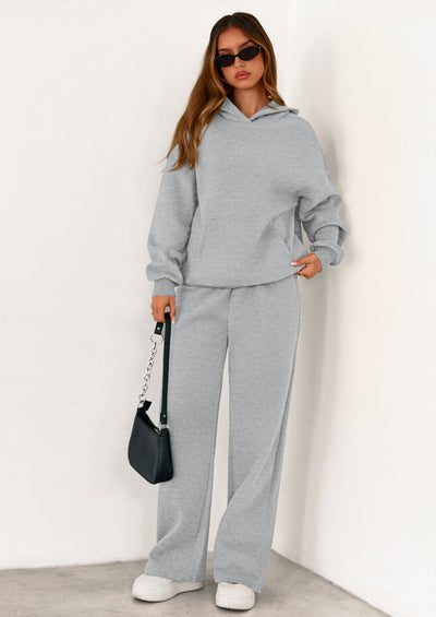 PRETTYGARDEN Women's 2 Piece Outfits Fall Sweatsuits Oversized Hoodies Wide Leg Sweatpants Tracksuits Lounge Matching Sets PRETTYGARDEN