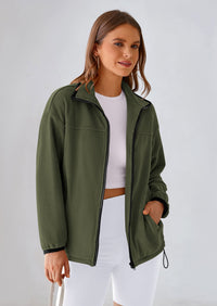 BTFBM Women's Fleece Jackets Fall Winter Clothes 2025 Stand Collar Outwear Jacket Zip Up Casual Fuzzy Coats Pockets PRETTYGARDEN