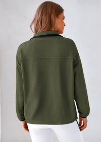 BTFBM Women's Fleece Jackets Fall Winter Clothes 2025 Stand Collar Outwear Jacket Zip Up Casual Fuzzy Coats Pockets PRETTYGARDEN