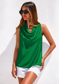 PRETTYGARDEN Women's Tie Halter Going Out Tops Summer Cowl Neck Vest Backless Sleeveless Tank Top Party Date Outfits PRETTYGARDEN