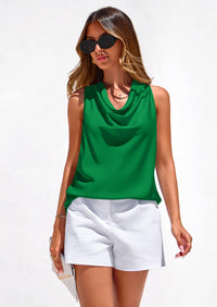 PRETTYGARDEN Women's Tie Halter Going Out Tops Summer Cowl Neck Vest Backless Sleeveless Tank Top Party Date Outfits PRETTYGARDEN