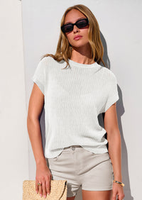 PRETTYGARDEN Women Spring Sweater Vest Business Casual Tank Top Lightweight Cap Sleeve Knit Shirts Trendy Summer Outfits PRETTYGARDEN