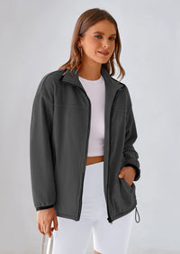 BTFBM Women's Fleece Jackets Fall Winter Clothes 2025 Stand Collar Outwear Jacket Zip Up Casual Fuzzy Coats Pockets PRETTYGARDEN