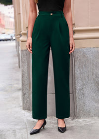 PRETTYGARDEN Womens Dress Pants Summer Work Clothes Tapered High Waisted Trousers Slacks Pockets Business Casual Outfits