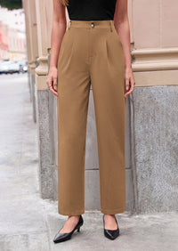 PRETTYGARDEN Womens Dress Pants Summer Work Clothes Tapered High Waisted Trousers Slacks Pockets Business Casual Outfits