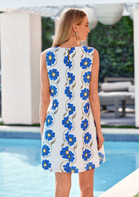 PRETTYGARDEN Sundresses for Women Summer Elegant Floral A Line Short Party Dress Beach Vacation Clothes