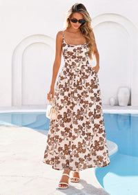 PRETTYGARDEN Womens Spring Boho Maxi Dress Eyelet Floral Long Flowy Sundresses Summer Beach Vacation Clothes PRETTYGARDEN