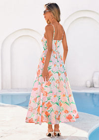 PRETTYGARDEN Womens Spring Boho Maxi Dress Eyelet Floral Long Flowy Sundresses Summer Beach Vacation Clothes PRETTYGARDEN