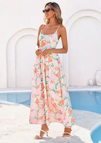 PRETTYGARDEN Womens Spring Boho Maxi Dress Eyelet Floral Long Flowy Sundresses Summer Beach Vacation Clothes PRETTYGARDEN