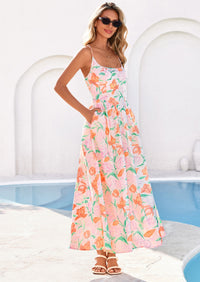 PRETTYGARDEN Womens Spring Boho Maxi Dress Eyelet Floral Long Flowy Sundresses Summer Beach Vacation Clothes PRETTYGARDEN