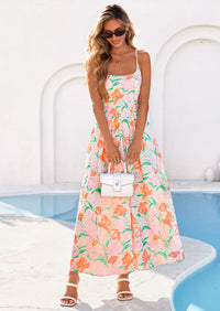 PRETTYGARDEN Womens Spring Boho Maxi Dress Eyelet Floral Long Flowy Sundresses Summer Beach Vacation Clothes PRETTYGARDEN