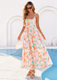 PRETTYGARDEN Womens Spring Boho Maxi Dress Eyelet Floral Long Flowy Sundresses Summer Beach Vacation Clothes PRETTYGARDEN