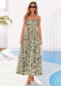 PRETTYGARDEN Womens Spring Boho Maxi Dress Eyelet Floral Long Flowy Sundresses Summer Beach Vacation Clothes PRETTYGARDEN