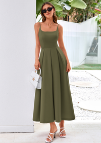 PRETTYGARDEN Cocktail Dresses for Women Spring Elegant Ruffle A Line Long Flowy Summer Formal Wedding Guest Maxi Dress PRETTYGARDEN