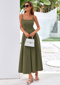 PRETTYGARDEN Cocktail Dresses for Women Spring Elegant Ruffle A Line Long Flowy Summer Formal Wedding Guest Maxi Dress PRETTYGARDEN