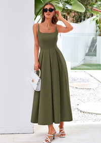 PRETTYGARDEN Cocktail Dresses for Women Spring Elegant Ruffle A Line Long Flowy Summer Formal Wedding Guest Maxi Dress PRETTYGARDEN