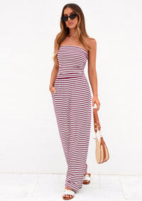 PRETTYGARDEN Summer Sets Women 2 Piece Outfits Matching Striped Loungewear Spring Airport Travel Beach Vacation Clothes PRETTYGARDEN