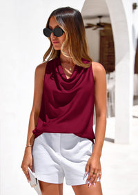 PRETTYGARDEN Women's Tie Halter Going Out Tops Summer Cowl Neck Vest Backless Sleeveless Tank Top Party Date Outfits PRETTYGARDEN