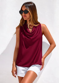 PRETTYGARDEN Women's Tie Halter Going Out Tops Summer Cowl Neck Vest Backless Sleeveless Tank Top Party Date Outfits PRETTYGARDEN