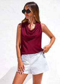 PRETTYGARDEN Women's Tie Halter Going Out Tops Summer Cowl Neck Vest Backless Sleeveless Tank Top Party Date Outfits PRETTYGARDEN