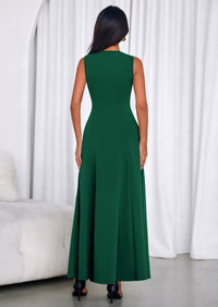 PRETTYGARDEN Women's Summer Tank Maxi Dress Spring Sleeveless Swing A Line Long Flowy Elegant Cocktail Dresses Pockets PRETTYGARDEN