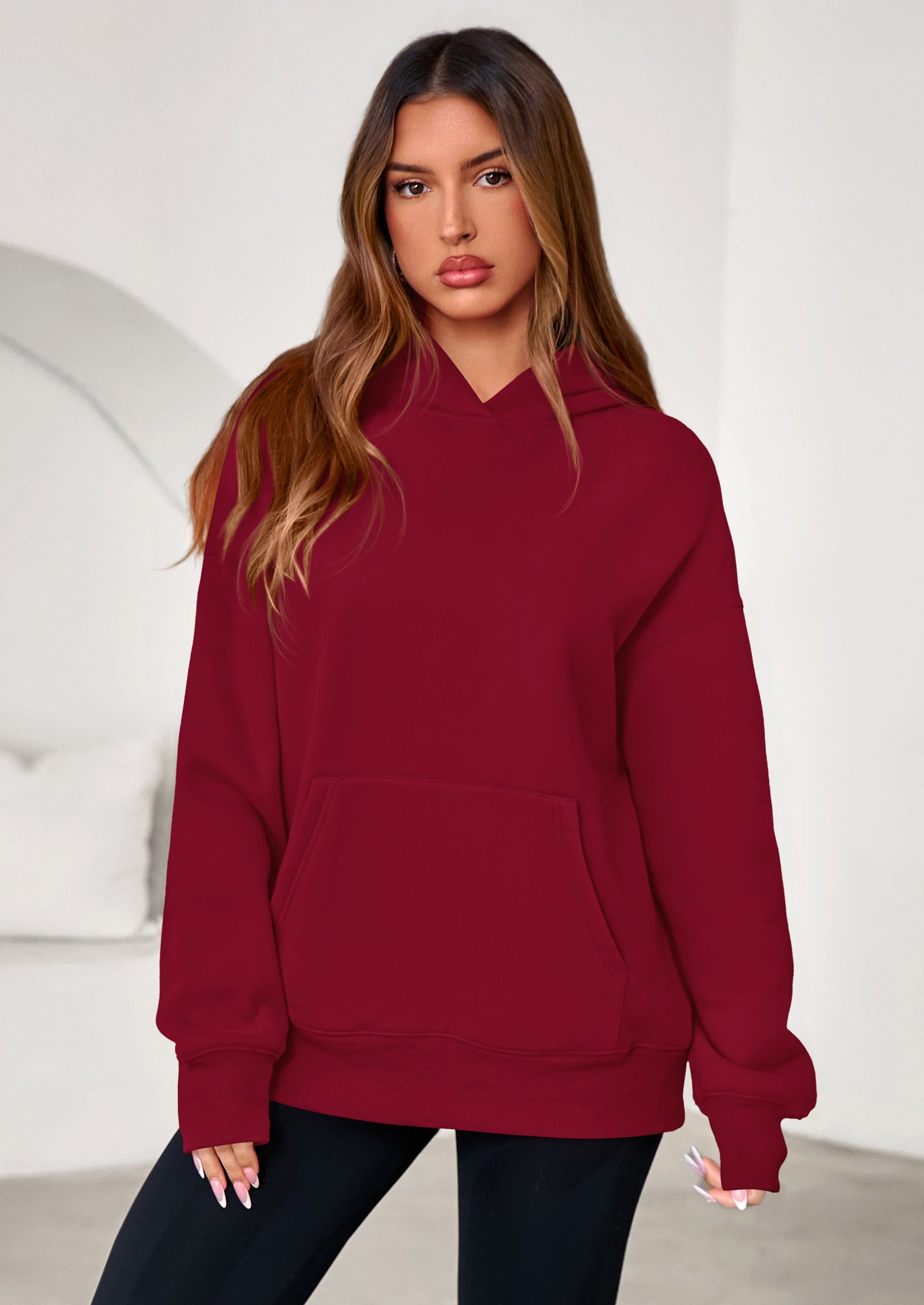 PRETTYGARDEN Womens Oversized Hoodies Fleece Hooded Sweatshirts Long Sleeve Pullover Tops Fall Outfits Winter Clothes